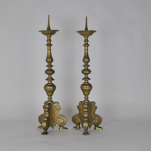 Coppia di piqué in bronzo, fine XVIII/inizio XIX secolo