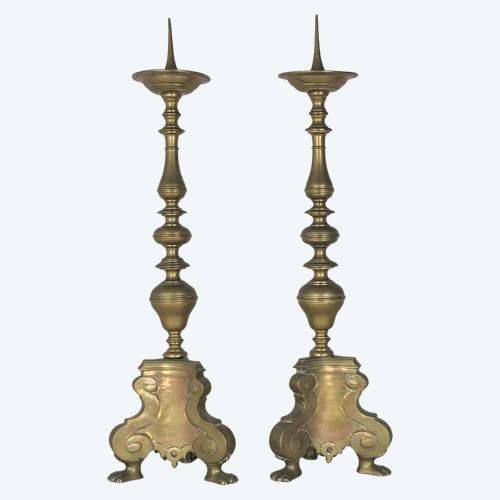 Coppia di piqué in bronzo, fine XVIII/inizio XIX secolo