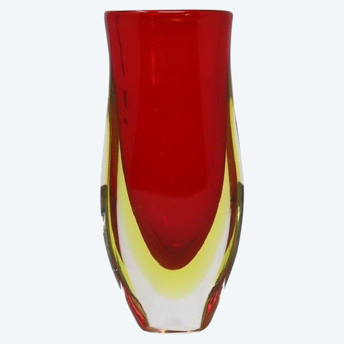 Small Art Glass Vase attributed to Flavio Poli for Seguso, 1960s