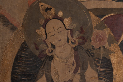 Tibetan Thangka representing a Buddha. Late 19th century. LS53681809I