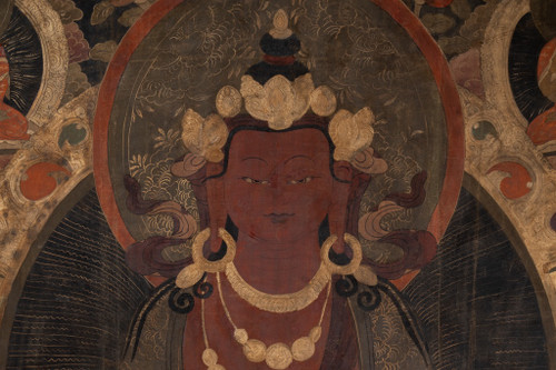 Tibetan Thangka representing a Buddha. Late 19th century. LS53681809I