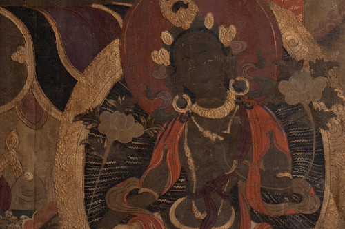 Tibetan Thangka representing a Buddha. Late 19th century. LS53681809I