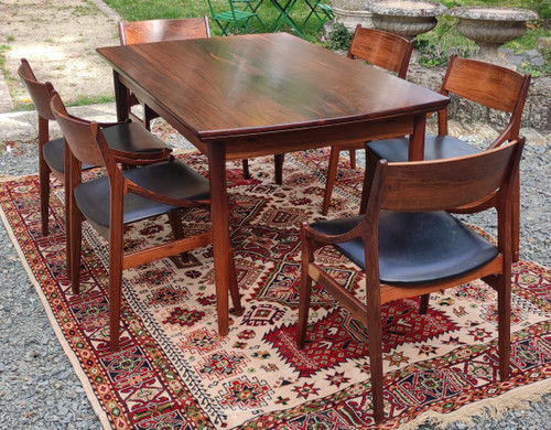 Design Table+6 Chaises Design scandinave par Vestervig Eriksen  Pour Tromborg  Danemark