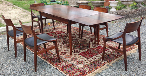 Design Table+6 Chaises Design scandinave par Vestervig Eriksen  Pour Tromborg  Danemark