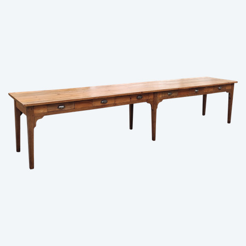 Ancienne grande Table De Communauté 12/14 Personnes