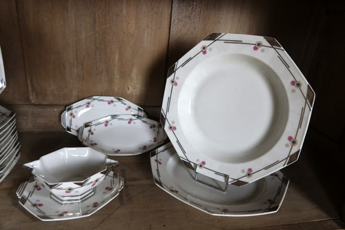 Servizio da tavola in porcellana Art Déco 113 pezzi