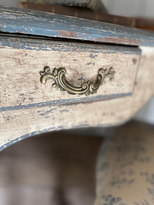 Table bureau ( paire) Louis XV 2 tiroirs datant de la fin du 19e siècle patine 