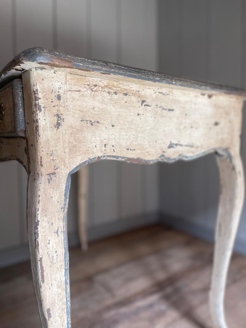 Table bureau ( paire) Louis XV 2 tiroirs datant de la fin du 19e siècle patine 