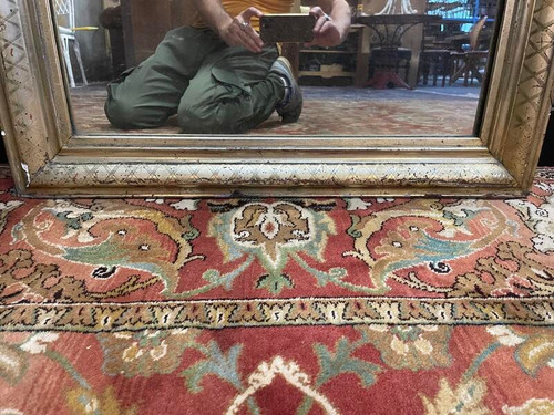 Miroir époque Louis Philippe à la feuille d’or 
