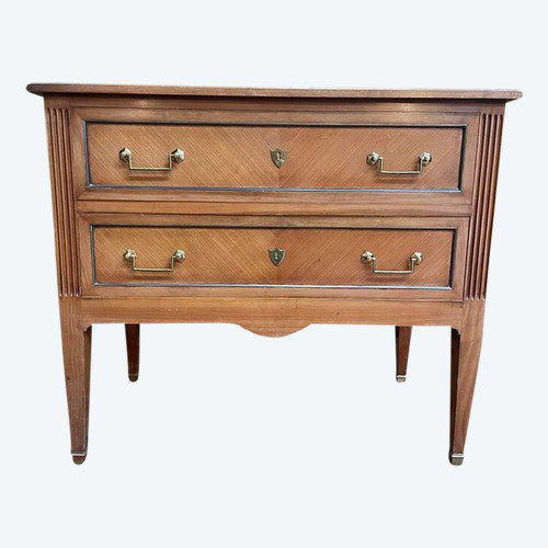Commode sauteuse de style Louis XVI-Directoire 