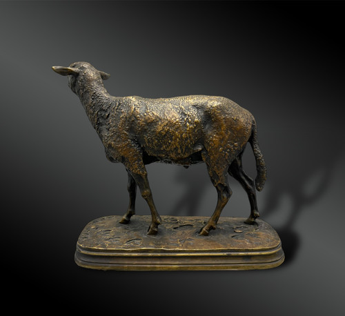 Pierre- Jules MENE (1810-1879) - Standing Vosges sheep, 1864