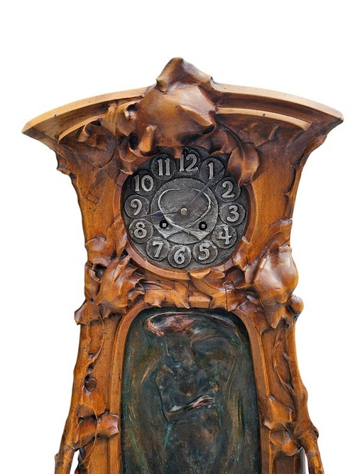 Edmond Achille Crépin and Alexandre Charpentier Important Art Nouveau Clock
