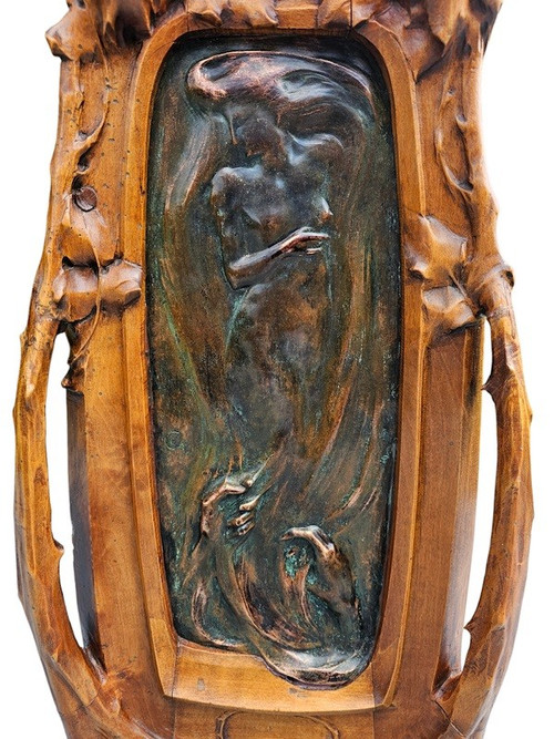 Edmond Achille Crépin and Alexandre Charpentier Important Art Nouveau Clock