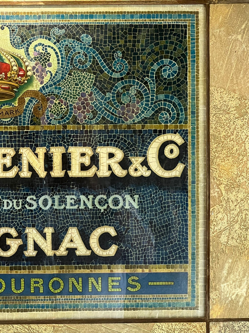 OLD ADVERTISING POSTER BY E. CUSENIER ET CO. IN A SUPERB FRAME
