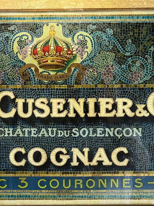 OLD ADVERTISING POSTER BY E. CUSENIER ET CO. IN A SUPERB FRAME