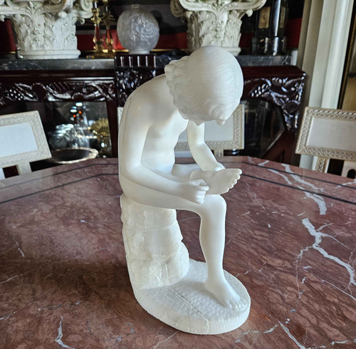 Spinario In Marmo Bianco