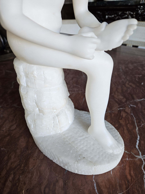 Spinario In Marmo Bianco