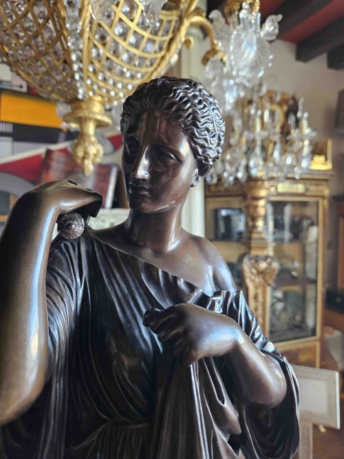 Diane De Gabies Barbedienne In Bronzo Ht 68 Cm
