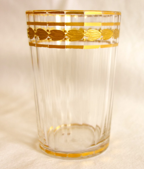 Baccarat: fruit juice service in cut and gilded crystal, circa 1900