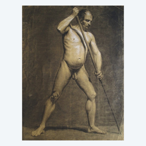 Great Academy of Man - Charcoal and White Chalk Drawing
