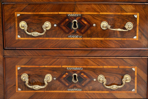 Paire De Chevet Napolitaines Anciennes Louis XIV En Bois Précieux. Epoque 18ème Siècle