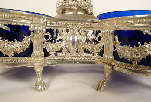 Pair of Louis XVI Silver Double Salt Cellars Farmers General Paris 1782 18th Century