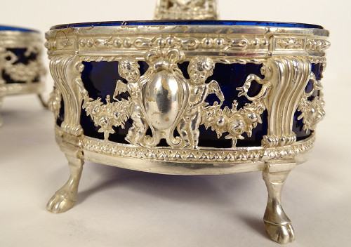 Pair of Louis XVI Silver Double Salt Cellars Farmers General Paris 1782 18th Century
