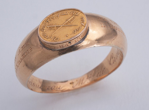 2 Bagues Anneaux De Fidélité Cause Royale Vicomte Hardouineau Or 18k 1815
