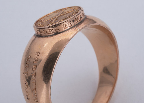 2 Bagues Anneaux De Fidélité Cause Royale Vicomte Hardouineau Or 18k 1815