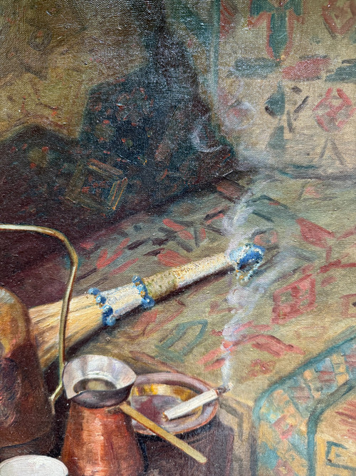 Jules Leroy (1856-1921) - Fumée Orientale, Nature Morte Orientaliste