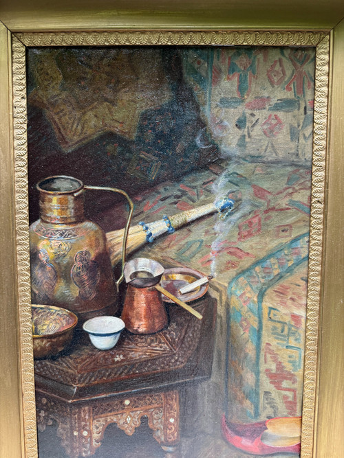 Jules Leroy (1856-1921) - Fumée Orientale, Nature Morte Orientaliste
