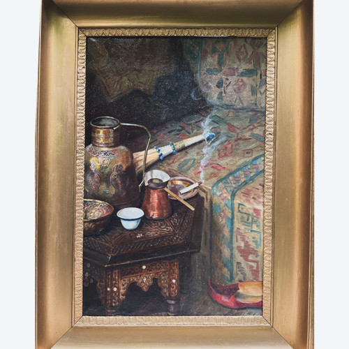 Jules Leroy (1856-1921) - Fumée Orientale, Nature Morte Orientaliste