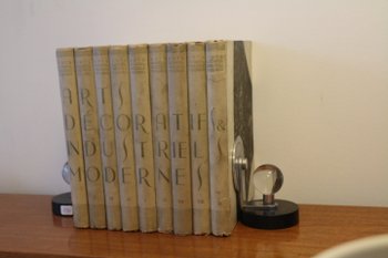 Paire de serre livres modernistes