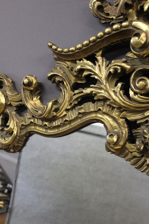 Very Large Italian Rococo Mirror and Console Circa 1950