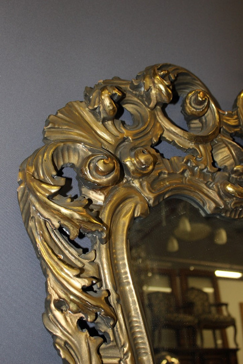 Very Large Italian Rococo Mirror and Console Circa 1950