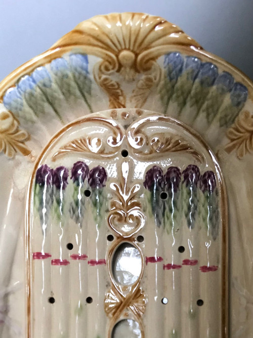 19th century asparagus dish in fine earthenware