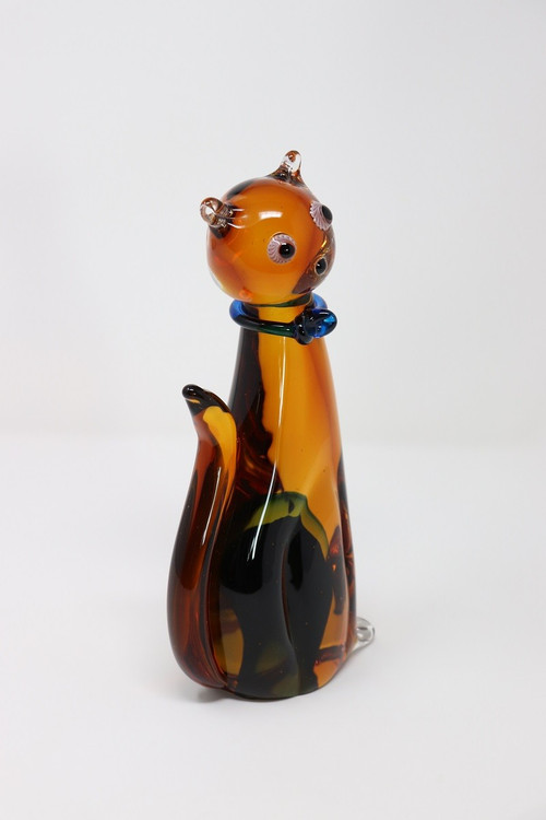 Skulptur aus Muranoglas, Katze