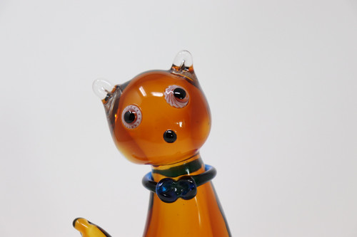 Skulptur aus Muranoglas, Katze