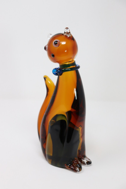 Skulptur aus Muranoglas, Katze