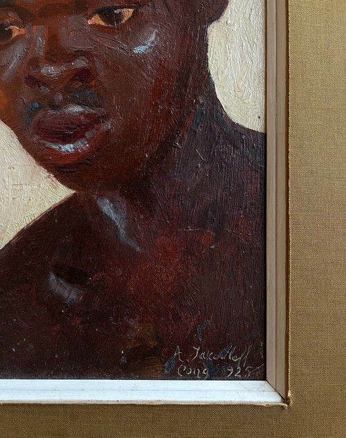 Alexandre Iacovleff (1887–1938), Porträt eines jungen afrikanischen Mannes, 1925