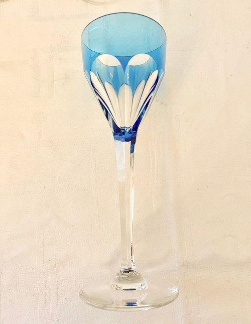 6 Roemer glasses Saint Louis crystal