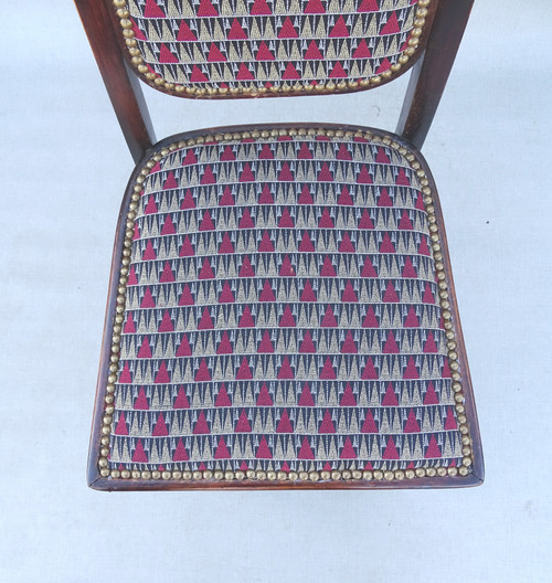Viennese Secession chair by Mundus, circa 1910 Backhausen fabrics