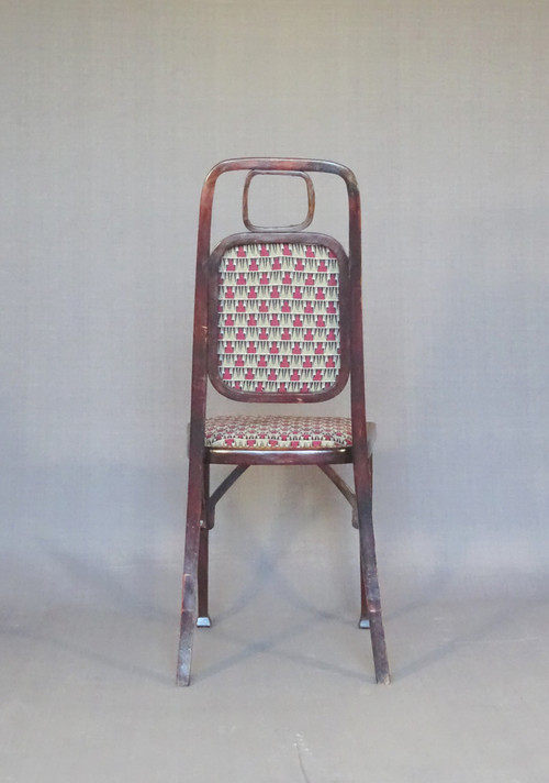 Viennese Secession chair by Mundus, circa 1910 Backhausen fabrics