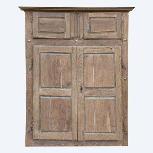 Front of 4-Door Cupboards, Old 18th Century Period, Oak Door, Woodwork