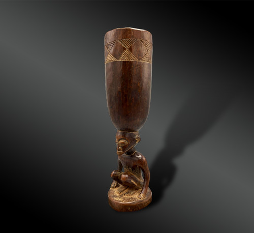 COPPA DELLA CARIATIDE - Cultura Chokwé, Angola - Prima metà del XX secolo 