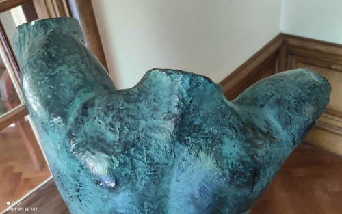 Grande statua scultura in gesso di donna nuda