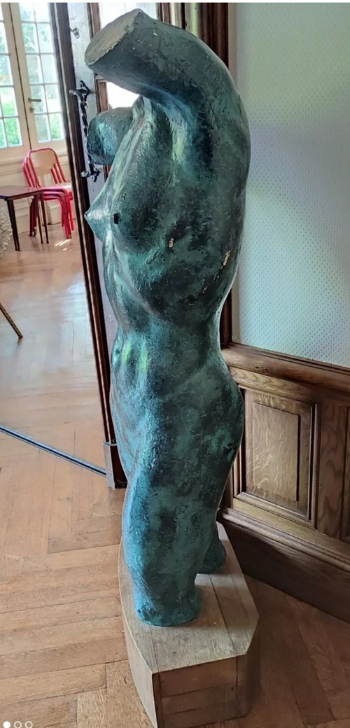 Grande statua scultura in gesso di donna nuda