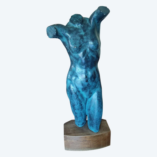 Grande statua scultura in gesso di donna nuda