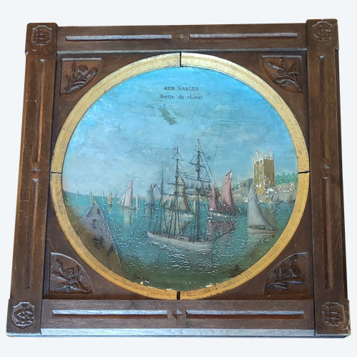 Vecchio dipinto Ex Voto/chenal Les Sables d'Olonne/la Chaume/Vendée/Arundel ni
