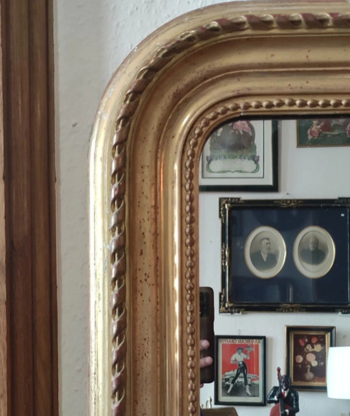 Very large Louis Philippe gilded mirror